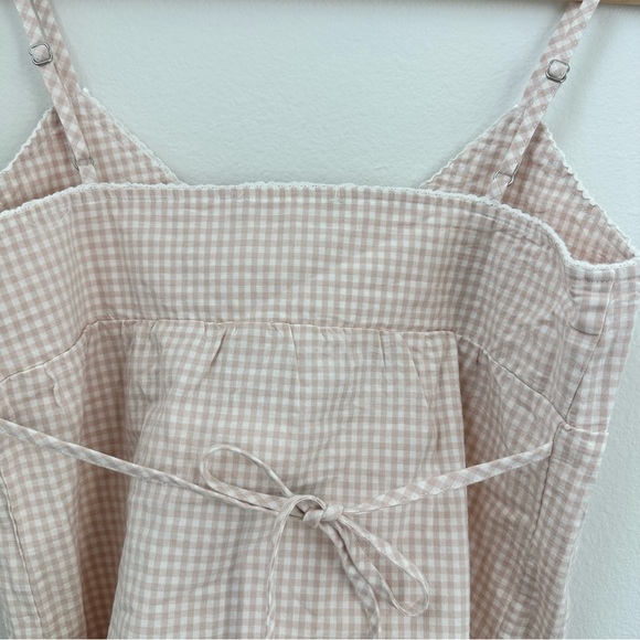 Brandy melville pink gingham bow tank top - Picture 6 of 7